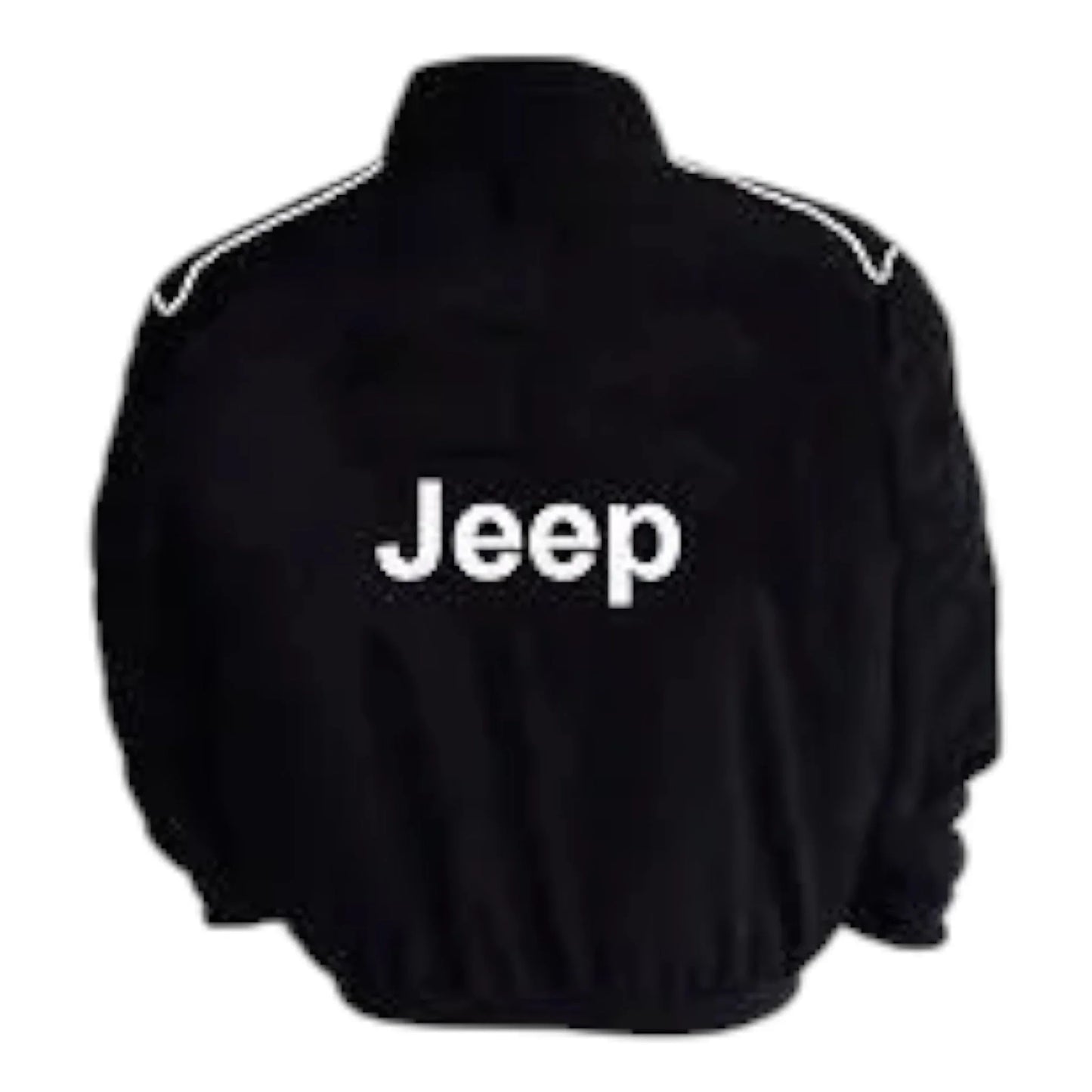 Jeep Racing Jacket Black with Piping - F1 Vintage Racewear
