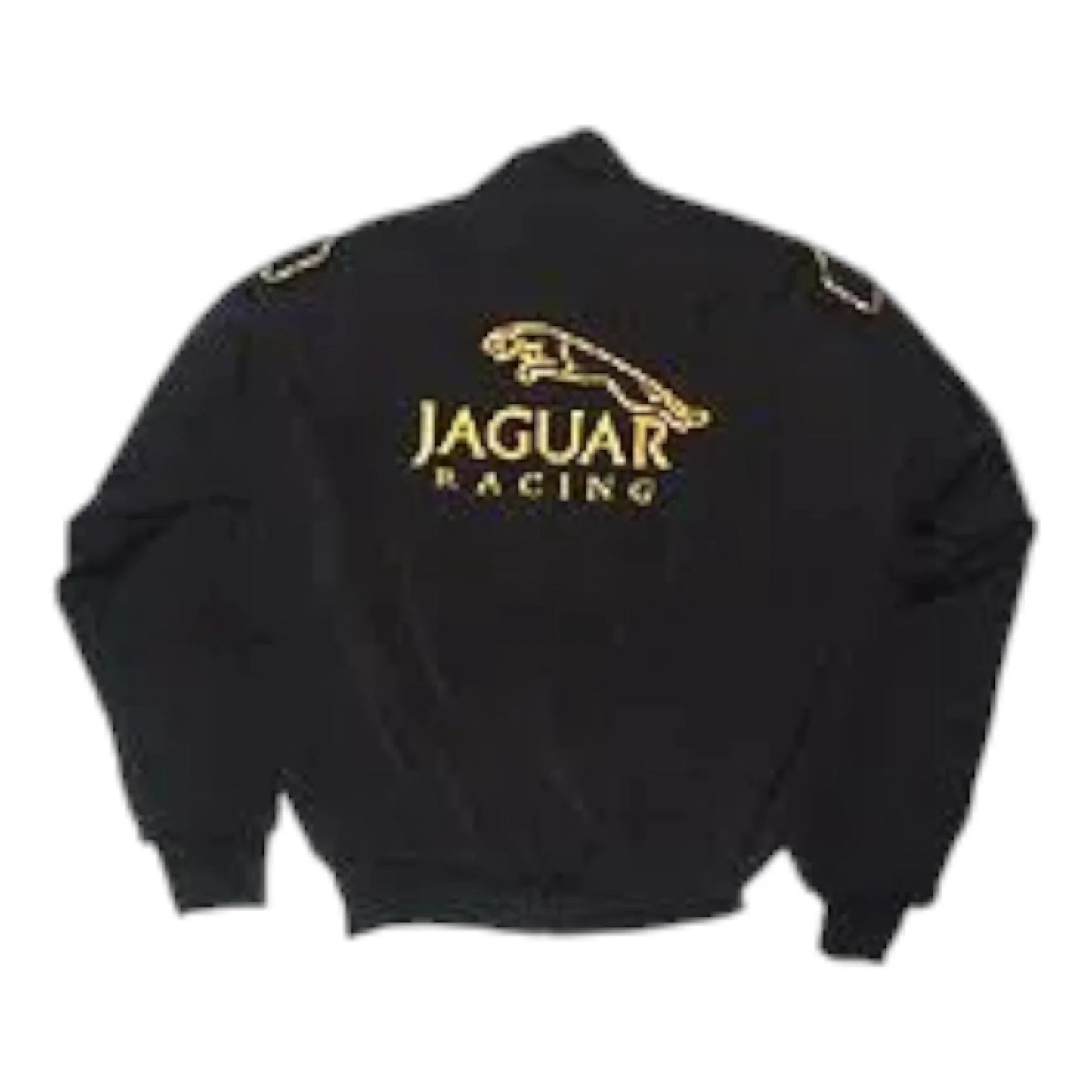 Jaguar Lear Black Racing Jacket - F1 Vintage Racewear