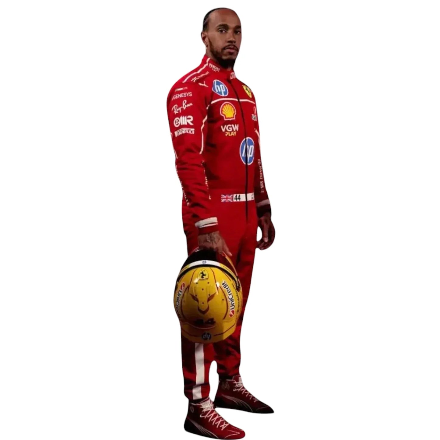 2025 Lewis Hamilton Ferrari HP F1 Team Race Suit - F1 Vintage Racewear