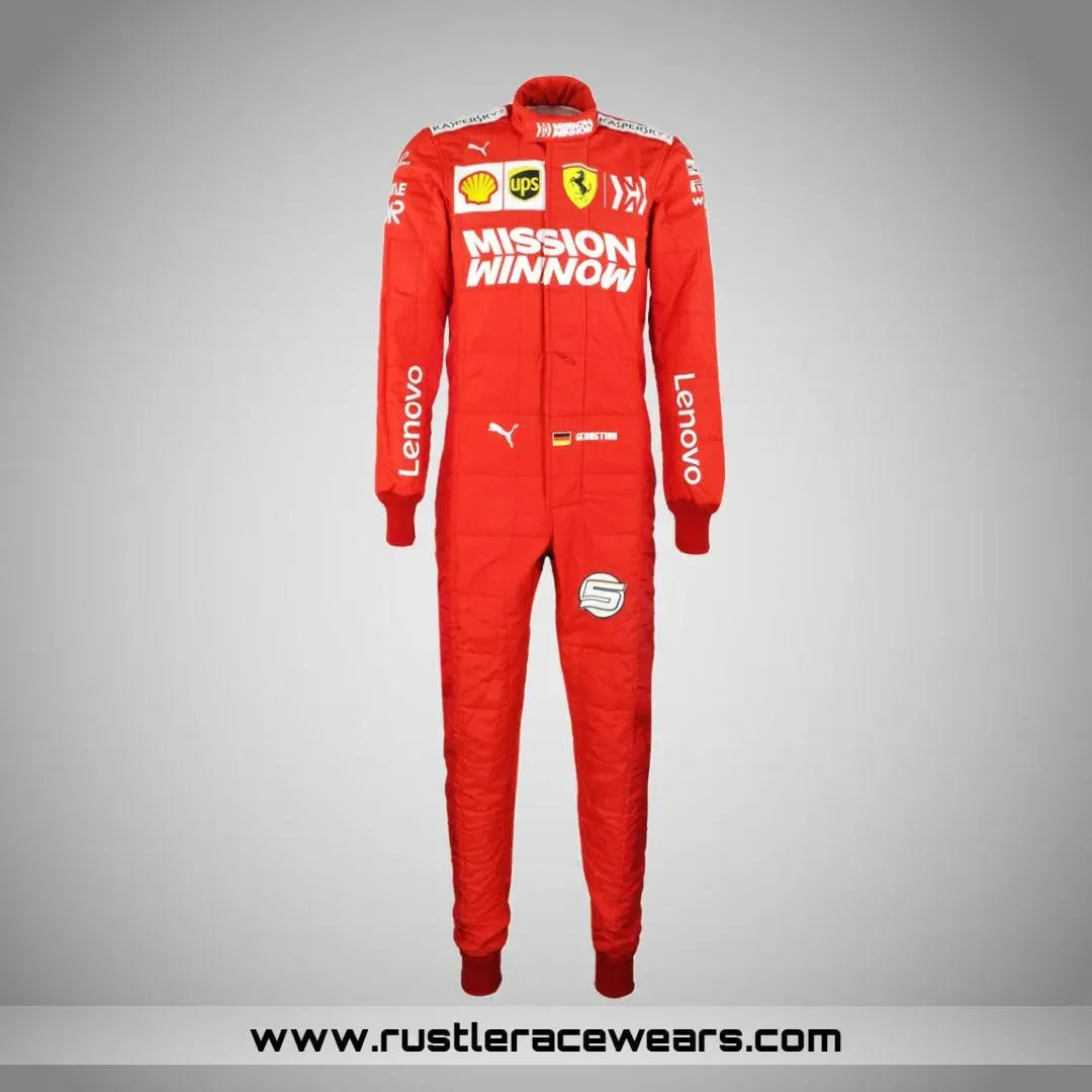 2019 Sebastian Vettel Brazilian GP Scuderia Ferrari F1 Suit - F1 Vintage Racewear