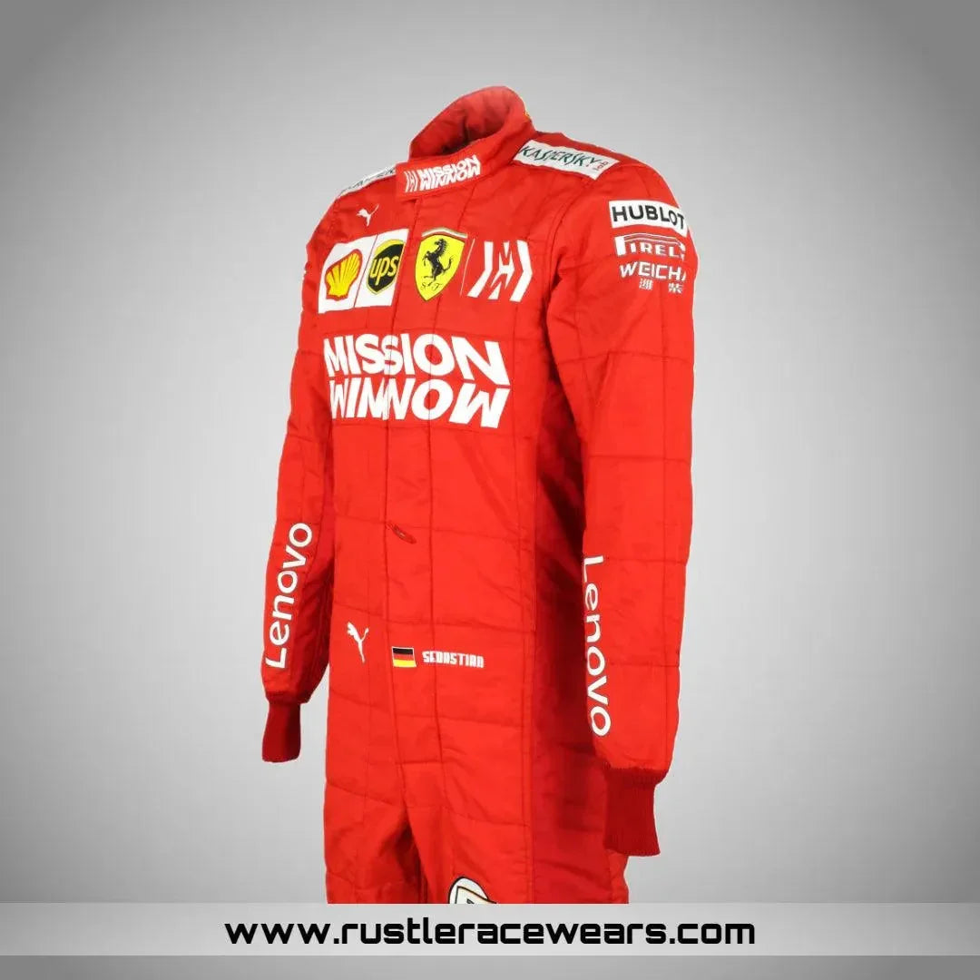 2019 Sebastian Vettel Brazilian GP Scuderia Ferrari F1 Suit - F1 Vintage Racewear
