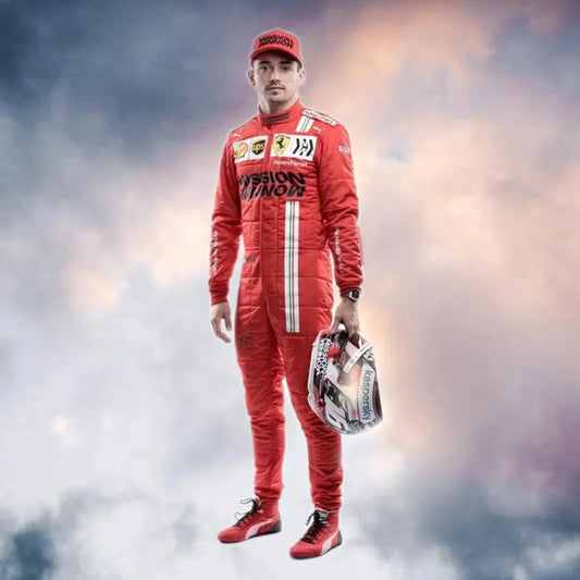 2021 Charles Leclerc Race Mission Winnow Scuderia Ferrari F1 Suit - F1 Vintage Racewear