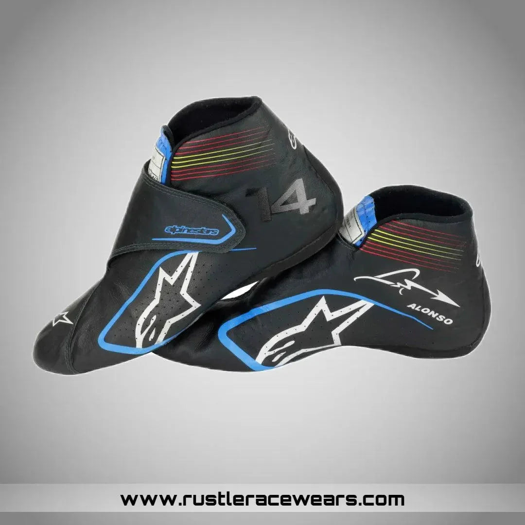 2021 Fernando Alonso Race Alpine F1 Boots - F1 Vintage Racewear