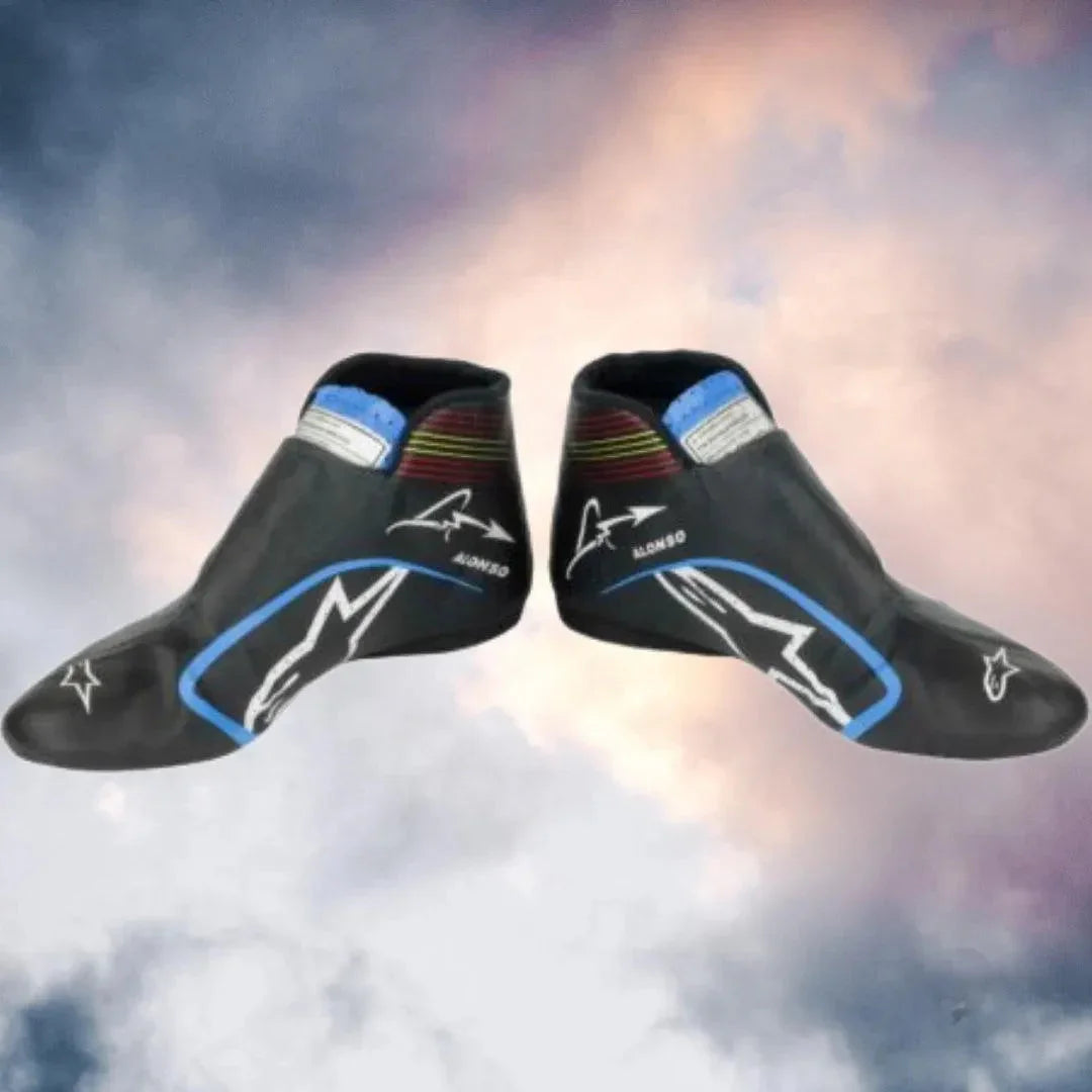 2021 Fernando Alonso Race Used Alpine F1 Boots - F1 Vintage Racewear