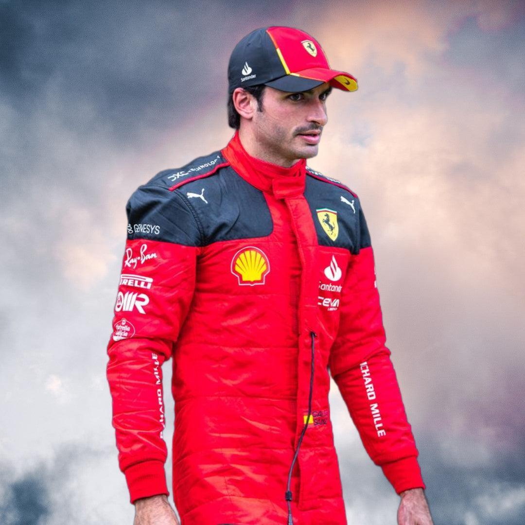 2023 Carlos Sainz Race Scuderia Ferrari F1 Suit - F1 Vintage Racewear
