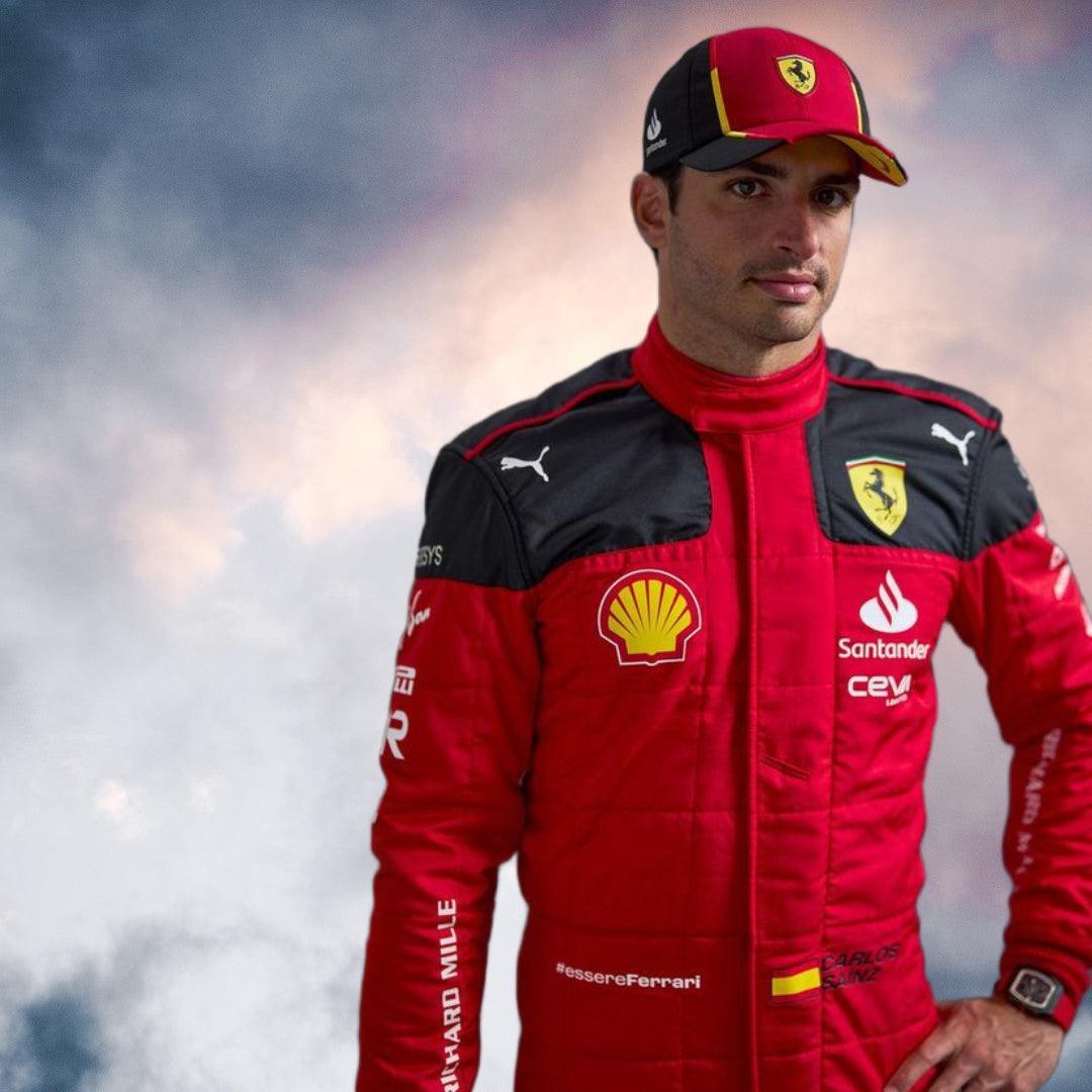 2023 Carlos Sainz Race Scuderia Ferrari F1 Suit - F1 Vintage Racewear