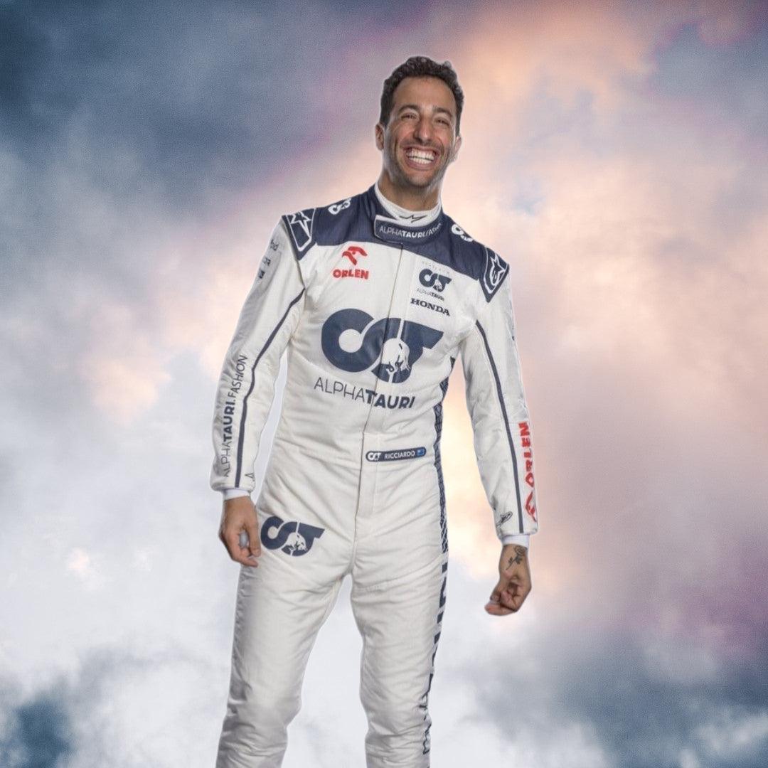 2023 New Daniel Ricciardo Alphatauri F1 Race Suit - F1 Vintage Racewear