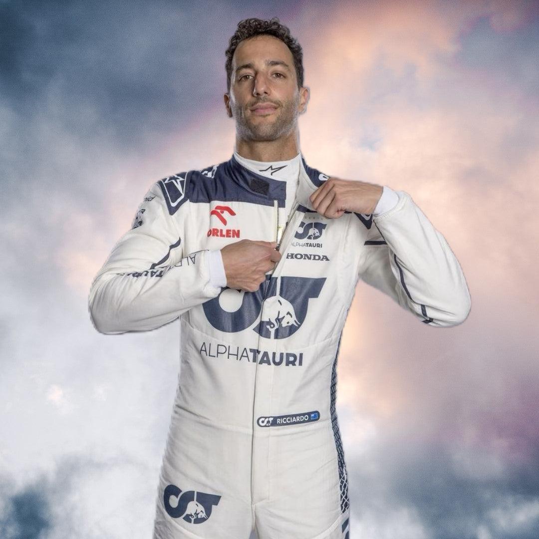 2023 New Daniel Ricciardo Alphatauri F1 Race Suit - F1 Vintage Racewear