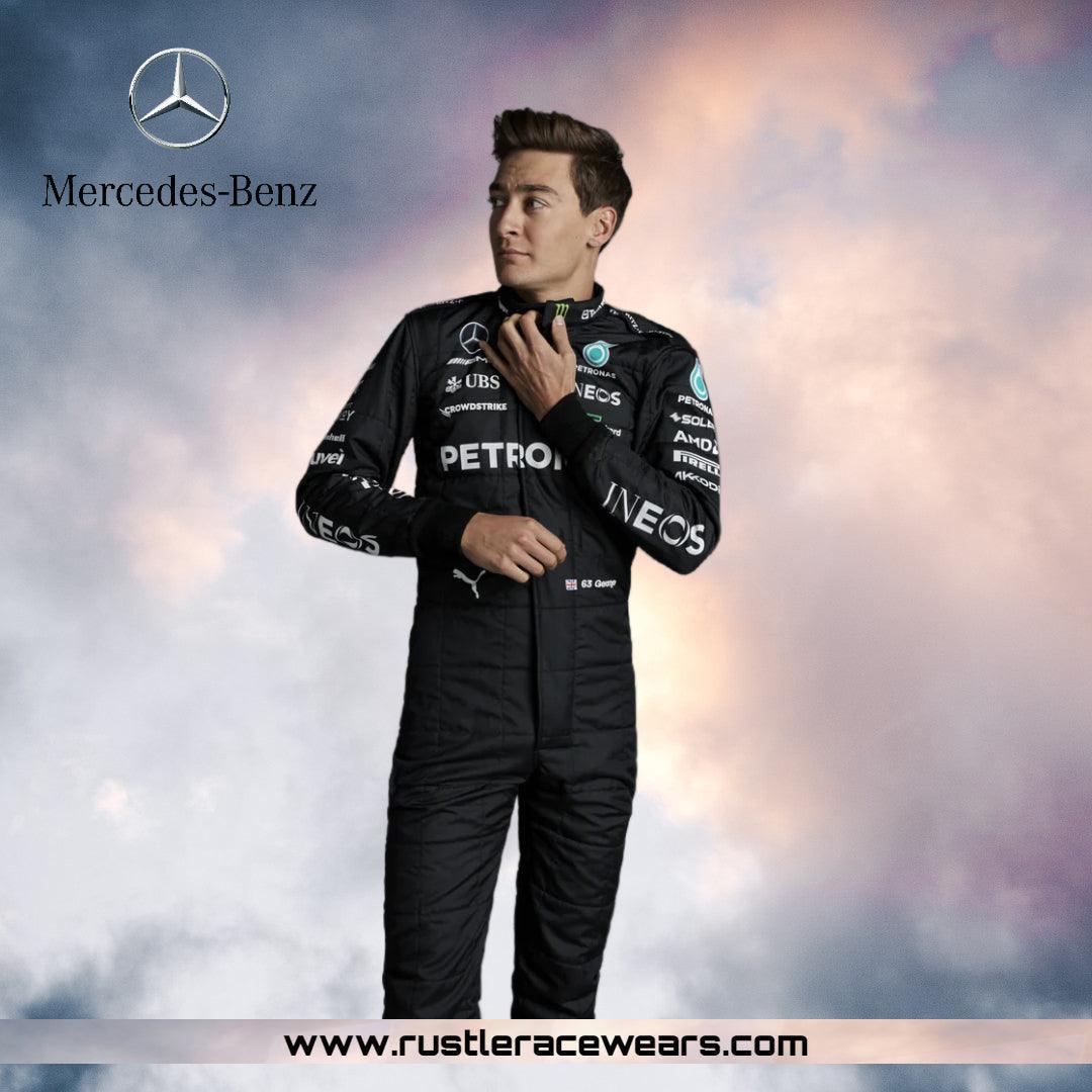 2023 New George Russell Race Mercedes-AMG F1 Race Suit - F1 Vintage Racewear