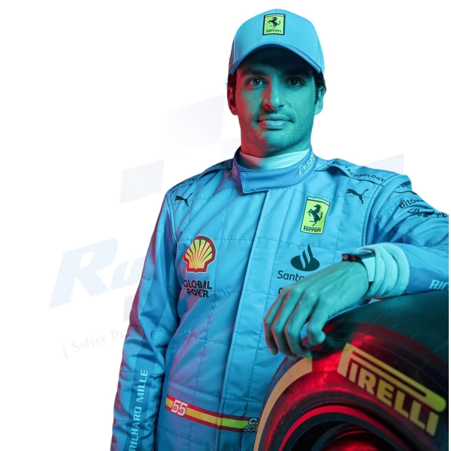 2024 Carlos Sainz Jr. F1 Ferrari Miami GP Race suit - F1 Vintage Racewear
