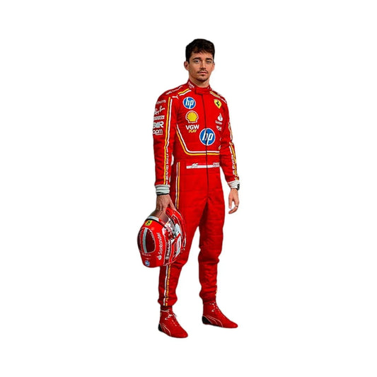 2024 Monaco GP Scuderia Ferrari Hp Charles Leclerc Race Suit - F1 Vintage Racewear