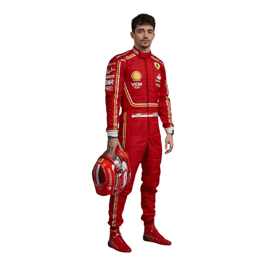 2024 Charles Leclerc Scuderia Ferrari Race suit New - F1 Vintage Racewear