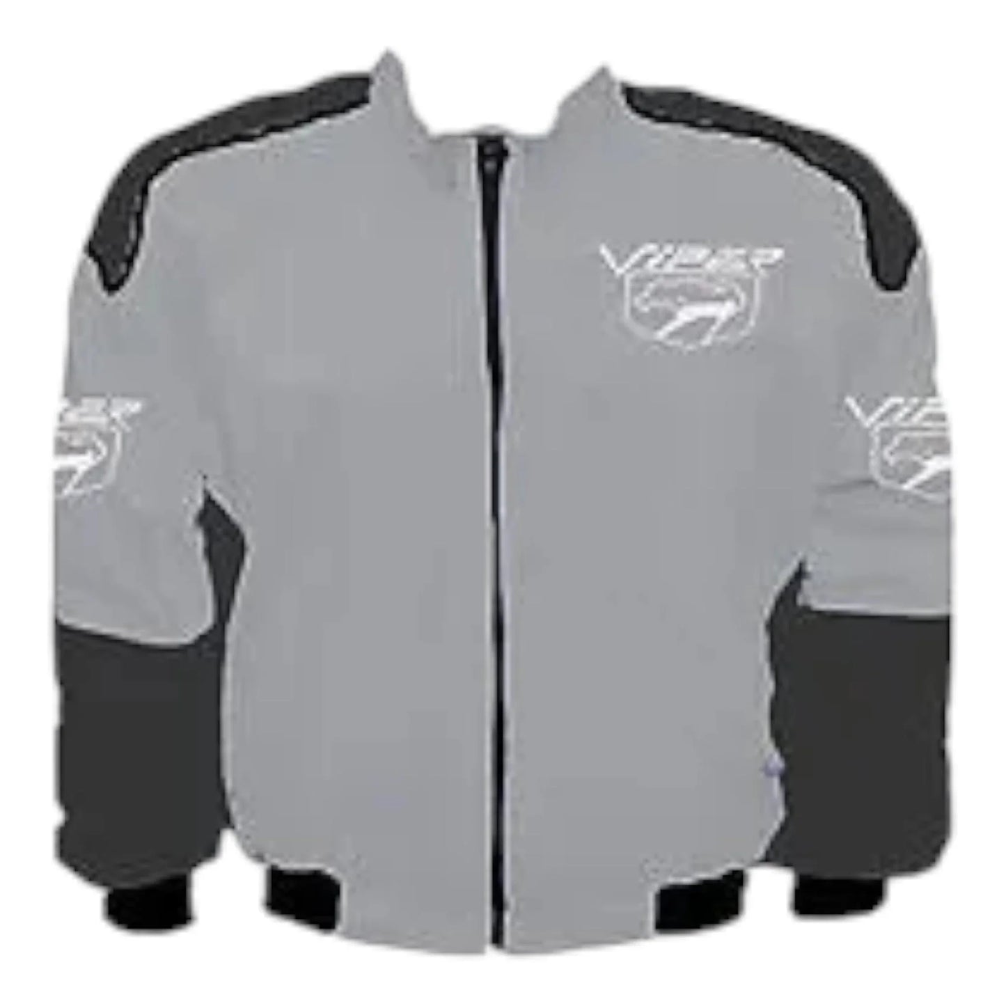 Viper Fangs Racing Jacket Light Gray and Dark Gray - F1 Vintage Racewear
