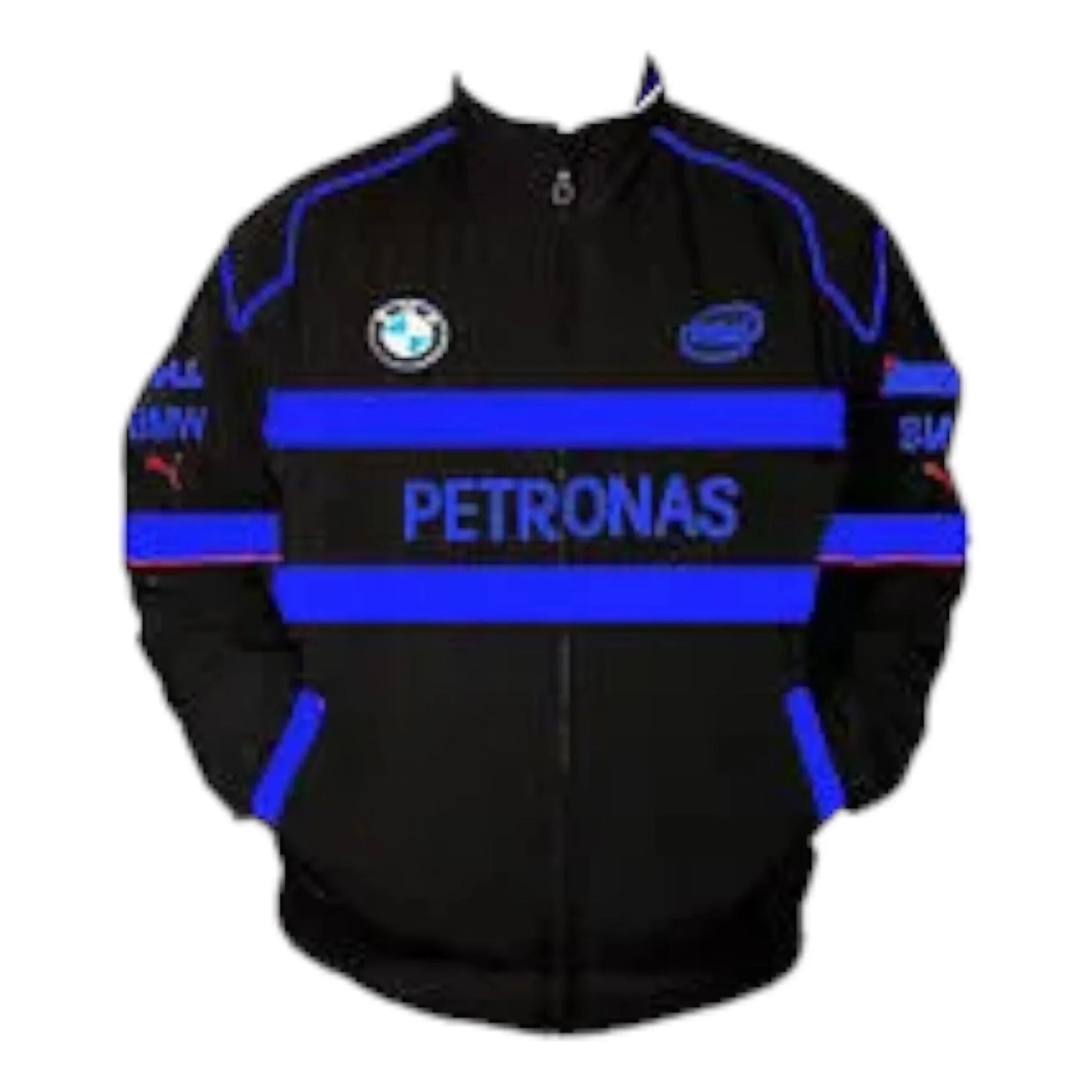 BMW Petronas Racing Jacket Black and Royal Blue - F1 Vintage Racewear