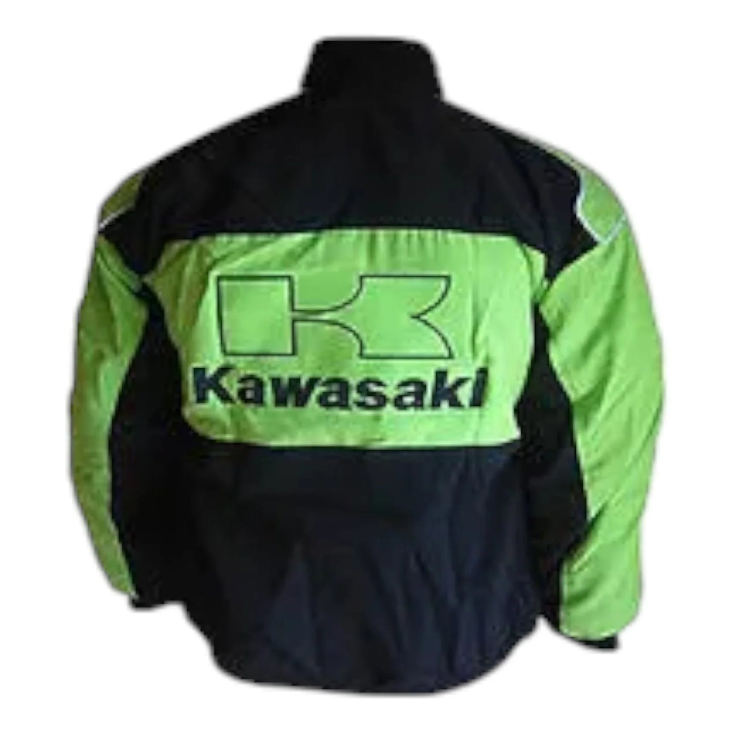 Kawasaki Motorcycle Jacket Black and Green - F1 Vintage Racewear