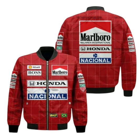 Ayrton Senna Formula One Vintage Jacket Honda - F1 Vintage Racewear