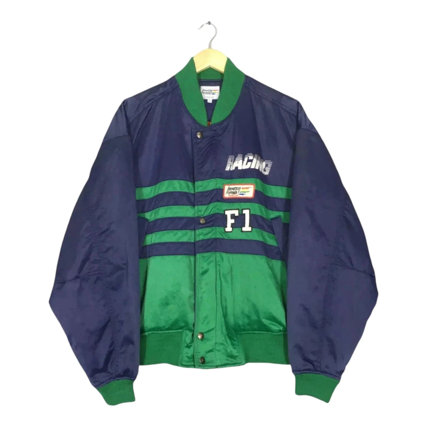 Benetton Vintage Formula 1 Team Embroidered Racing Jacket - F1 Vintage Racewear