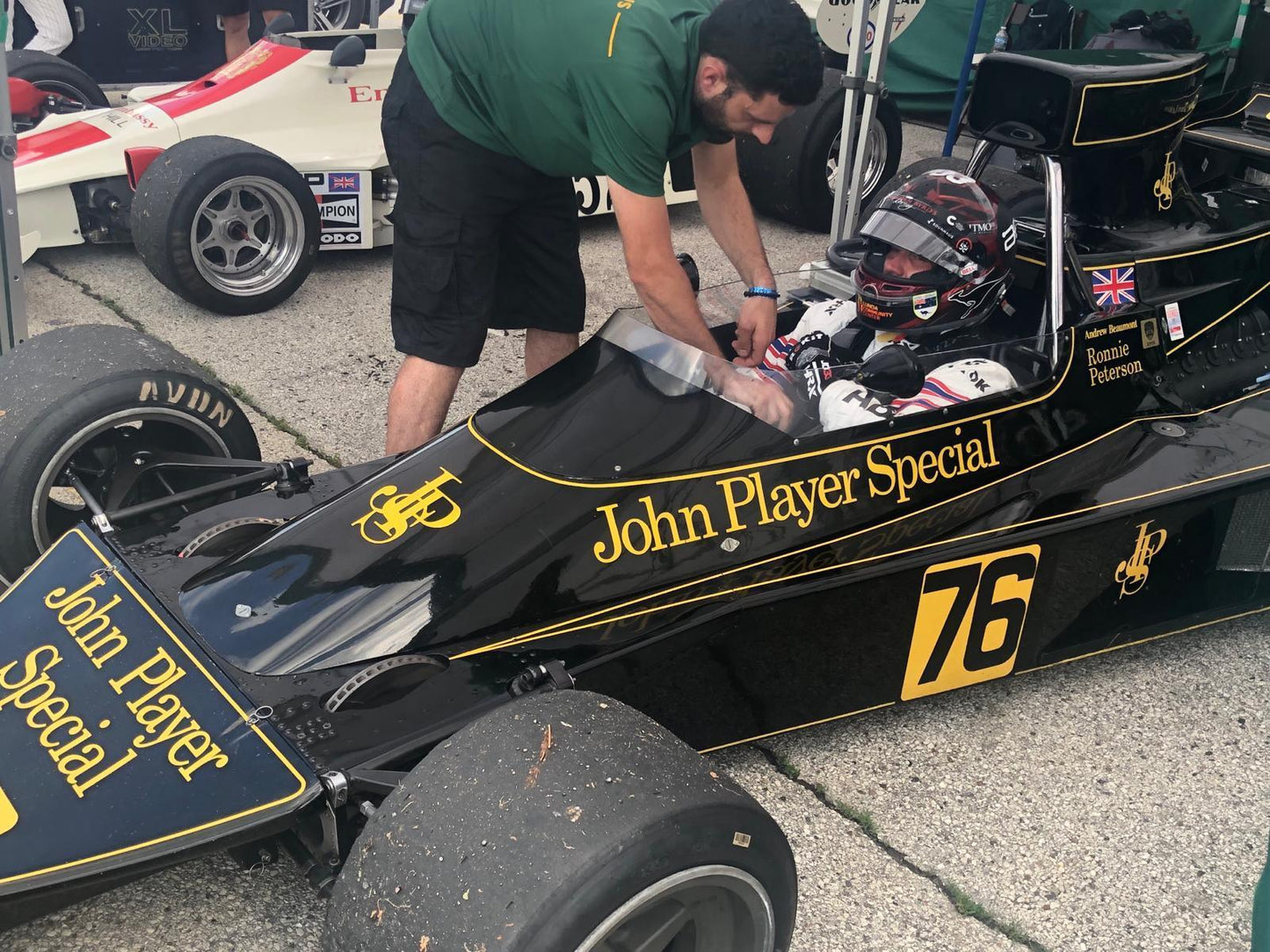 2019 James Davison Winning British GP Classic Team Lotus Masters F1 Suit - F1 Vintage Racewear