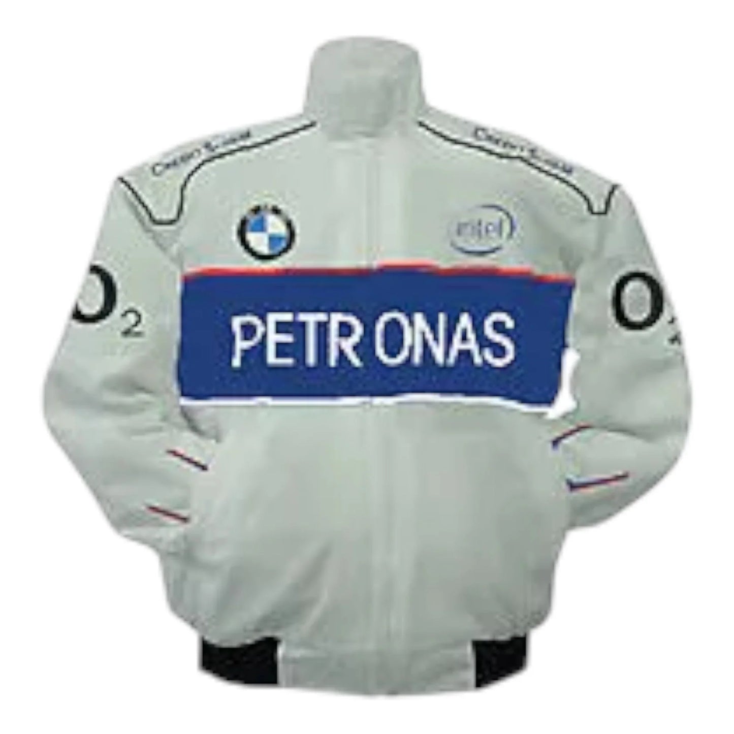 BMW Petronas Racing Jacket White and Royal Blue - F1 Vintage Racewear