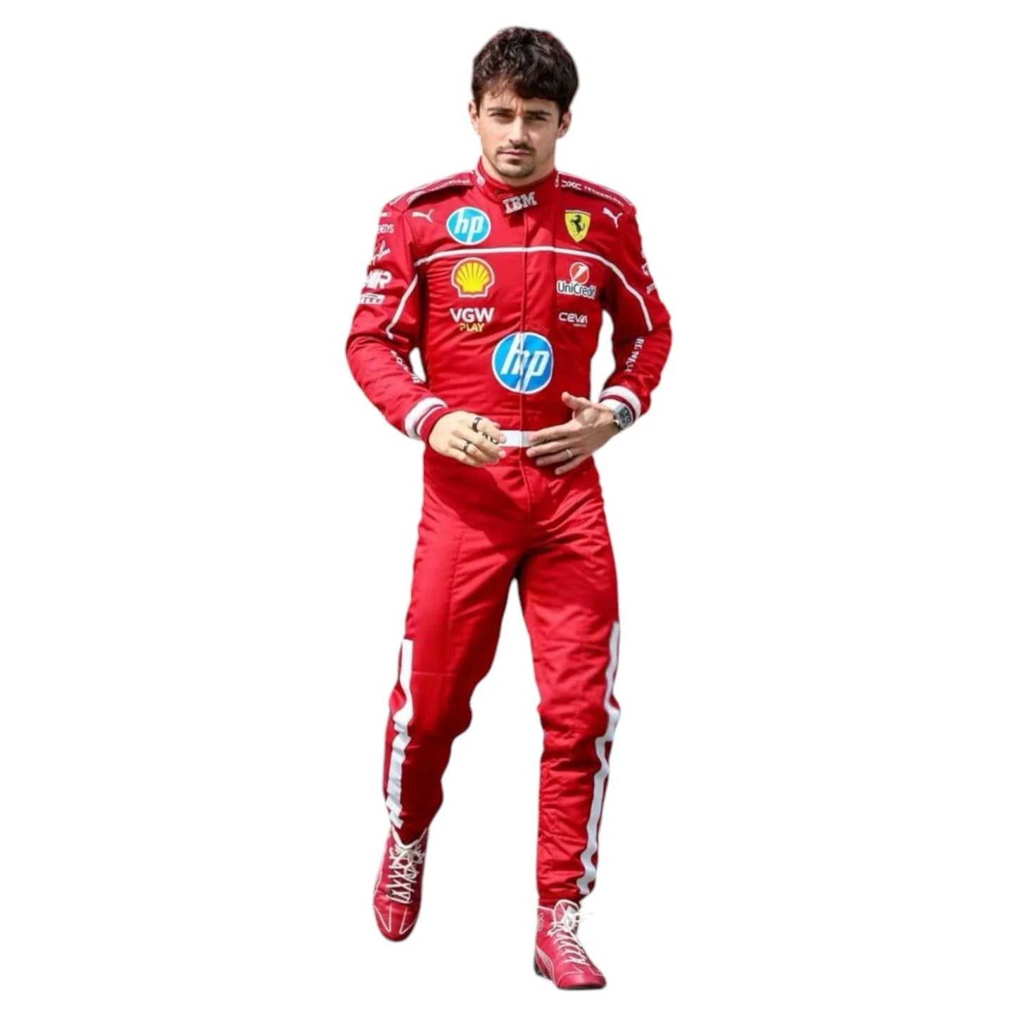 2025 Charles Leclerc Scuderia Ferrari F1 Team Race Suit - F1 Vintage Racewear