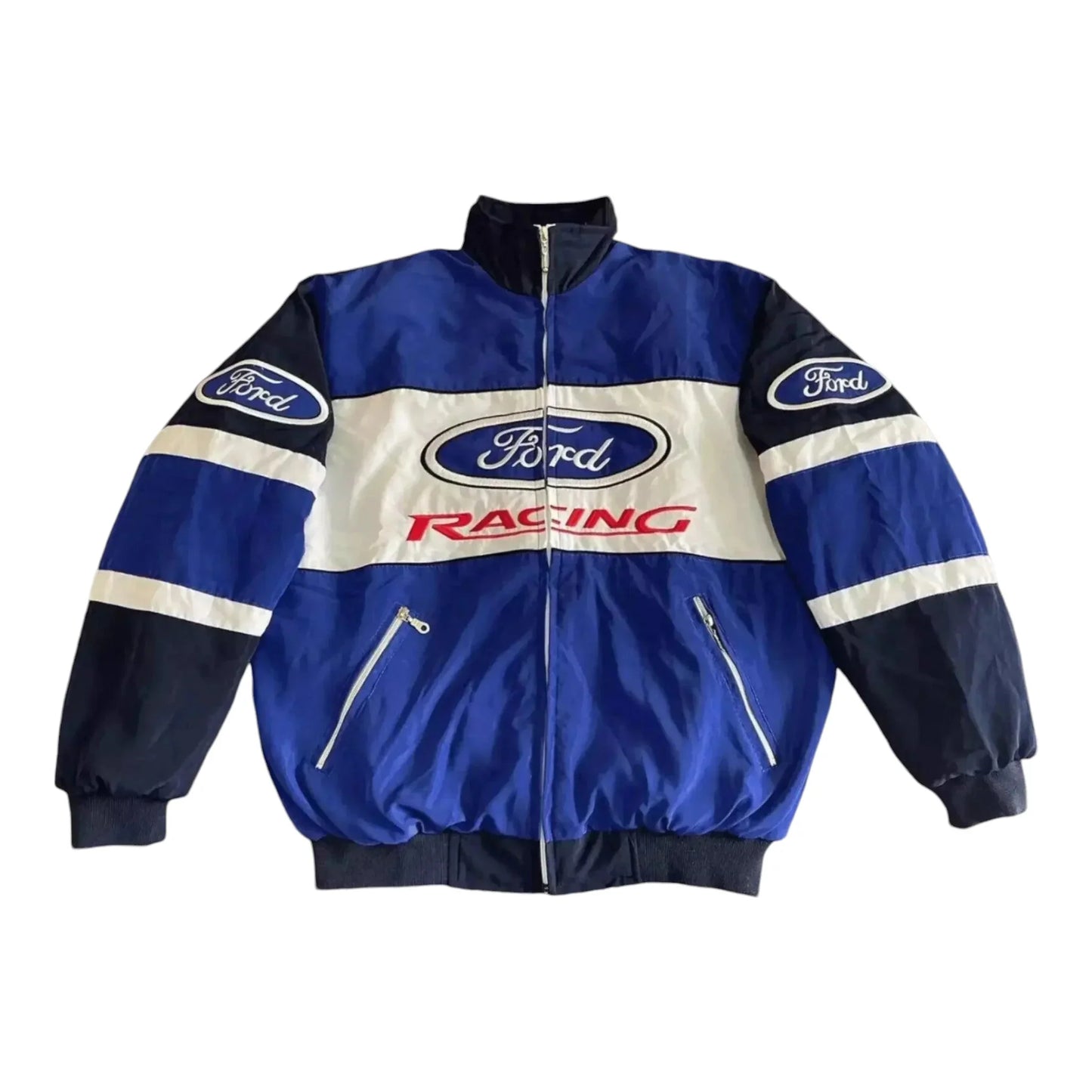 Vintage Ford F1 Racing Embroidered Bomber Jacket - F1 Vintage Racewear