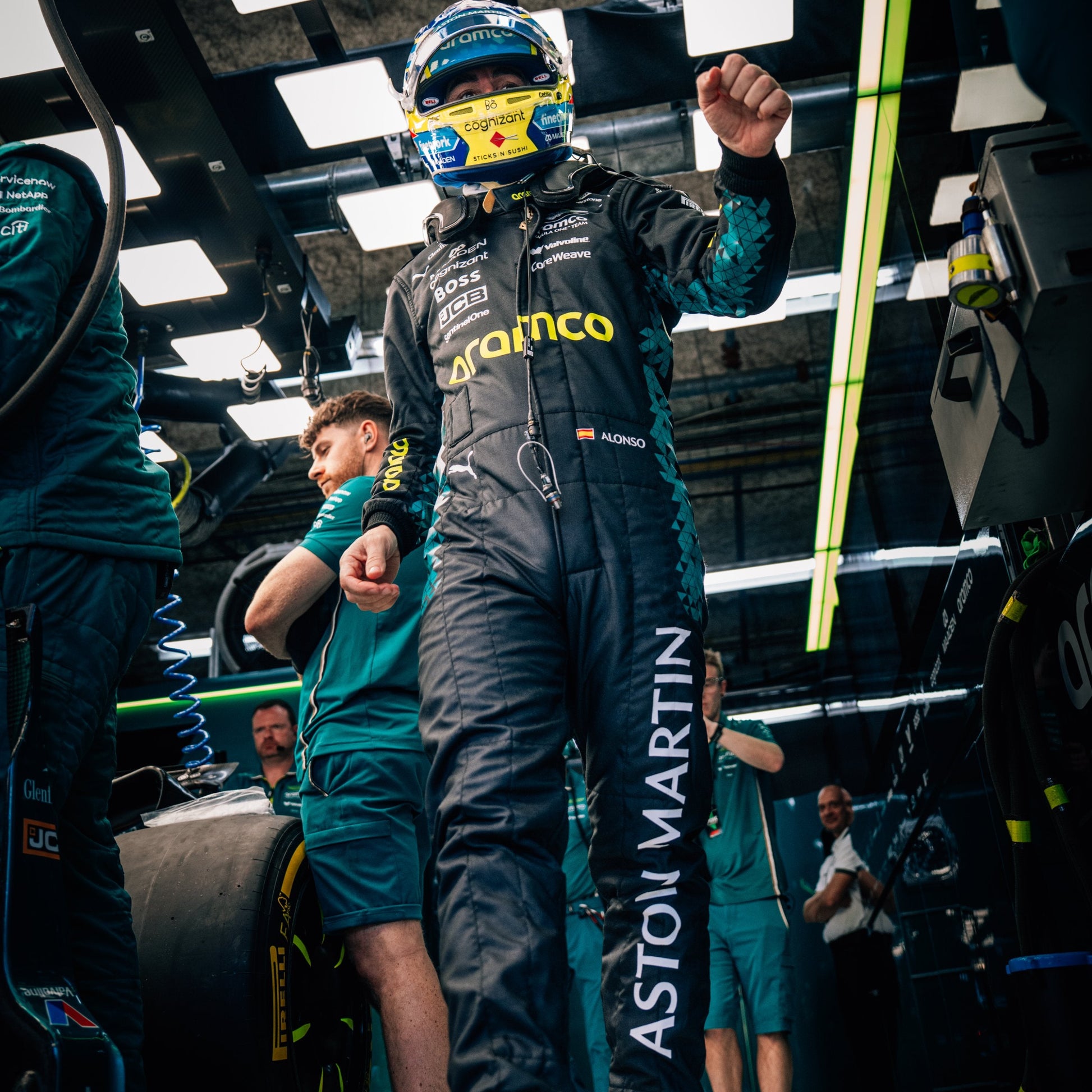 Lance Stroll 2025 Aston Martin F1 Race Suit – US GP - F1 Vintage Racewear