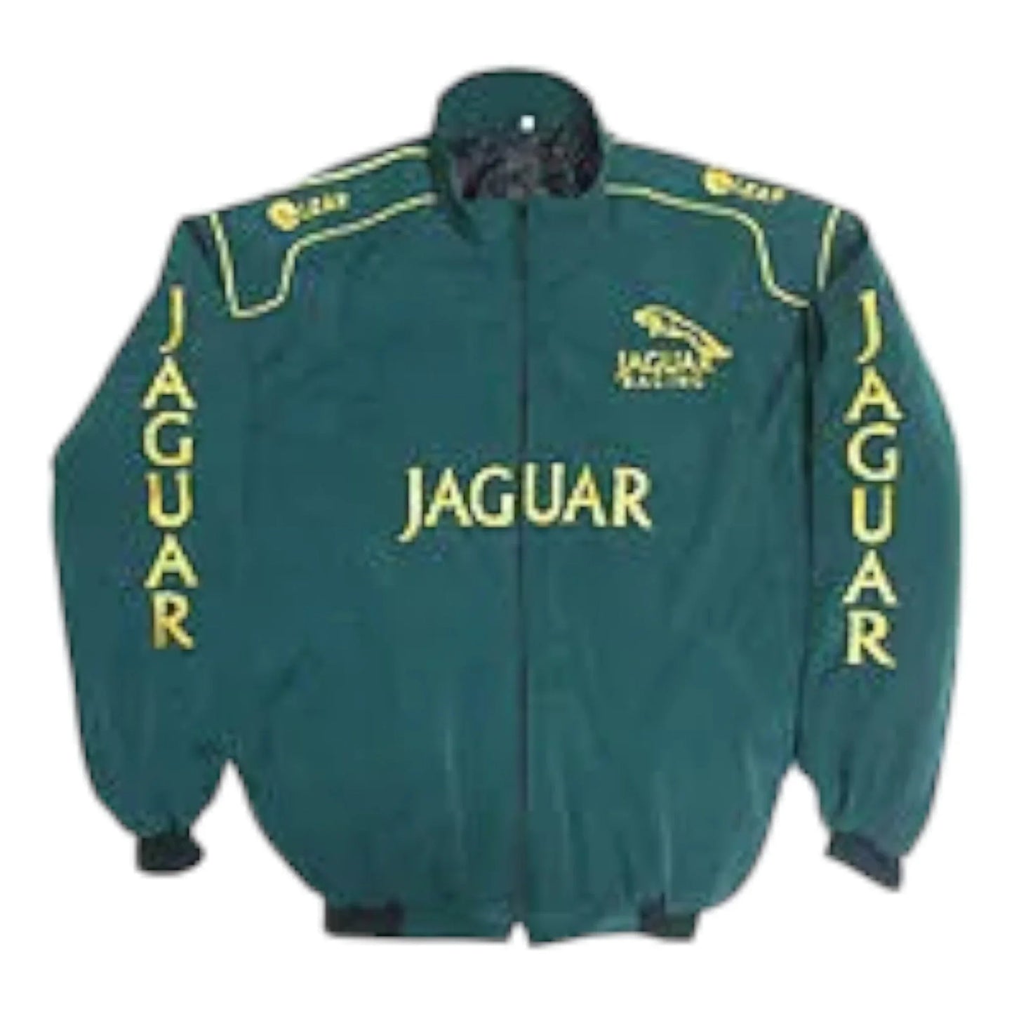 Jaguar Lear Jacket Dark Green - F1 Vintage Racewear