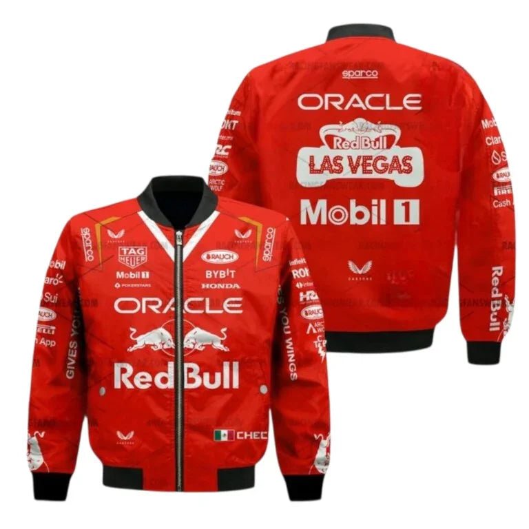 Max Verstappen 2023 Red Bull F1 Vintage Bomber Jacket - Las Vegas