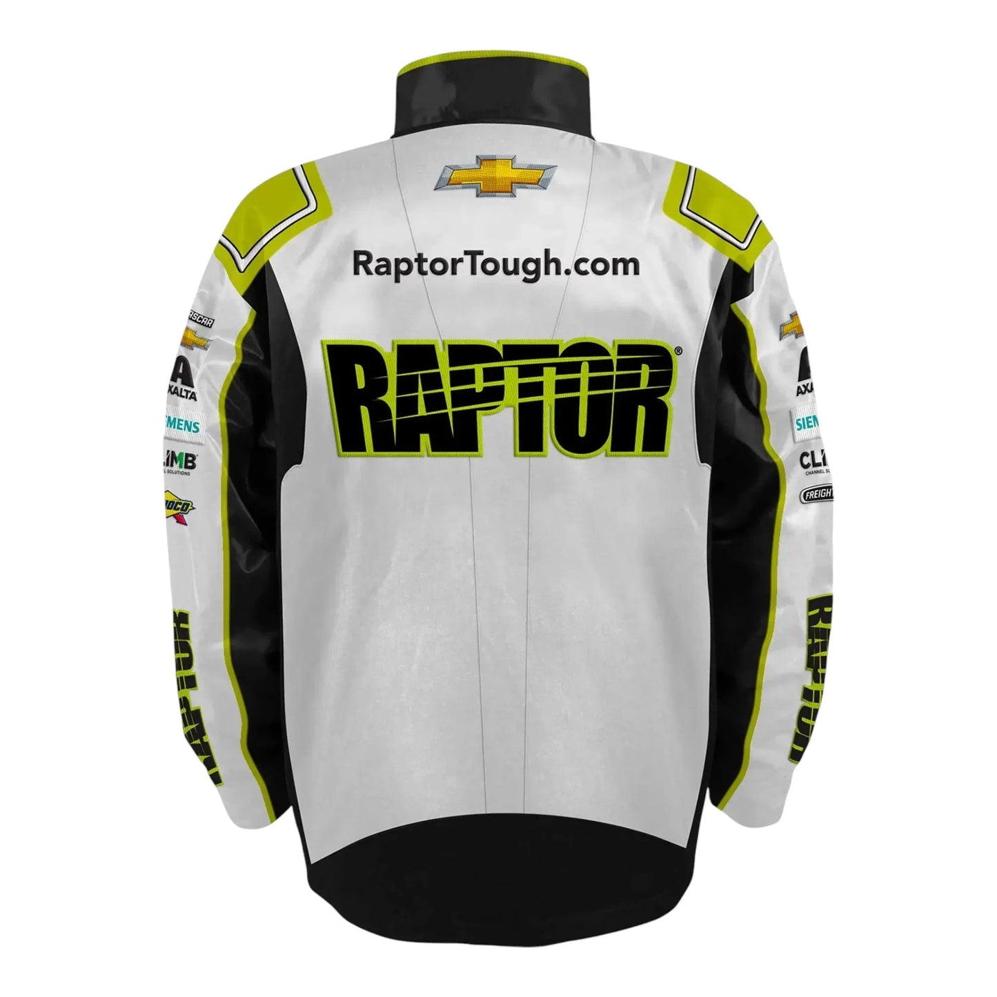 Men's William Byron Hendrick Motorsports Team Collection White Raptor Nylon Uniform Full-Snap Jacket