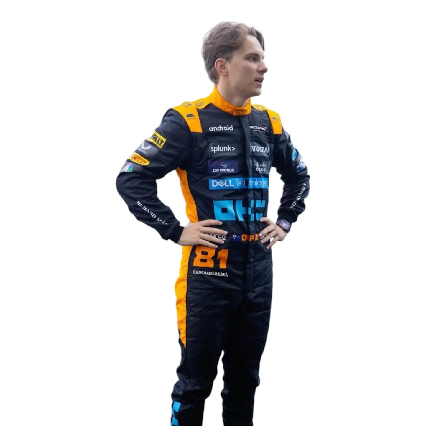 Oscar Piastri Mclaren 2023 New Race Suit in Singapore GP