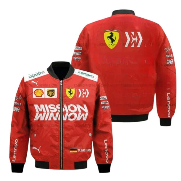 Sebastian Vettel Formula One Racing 2019 Mission Winnow Ferrari Vintage Jacket