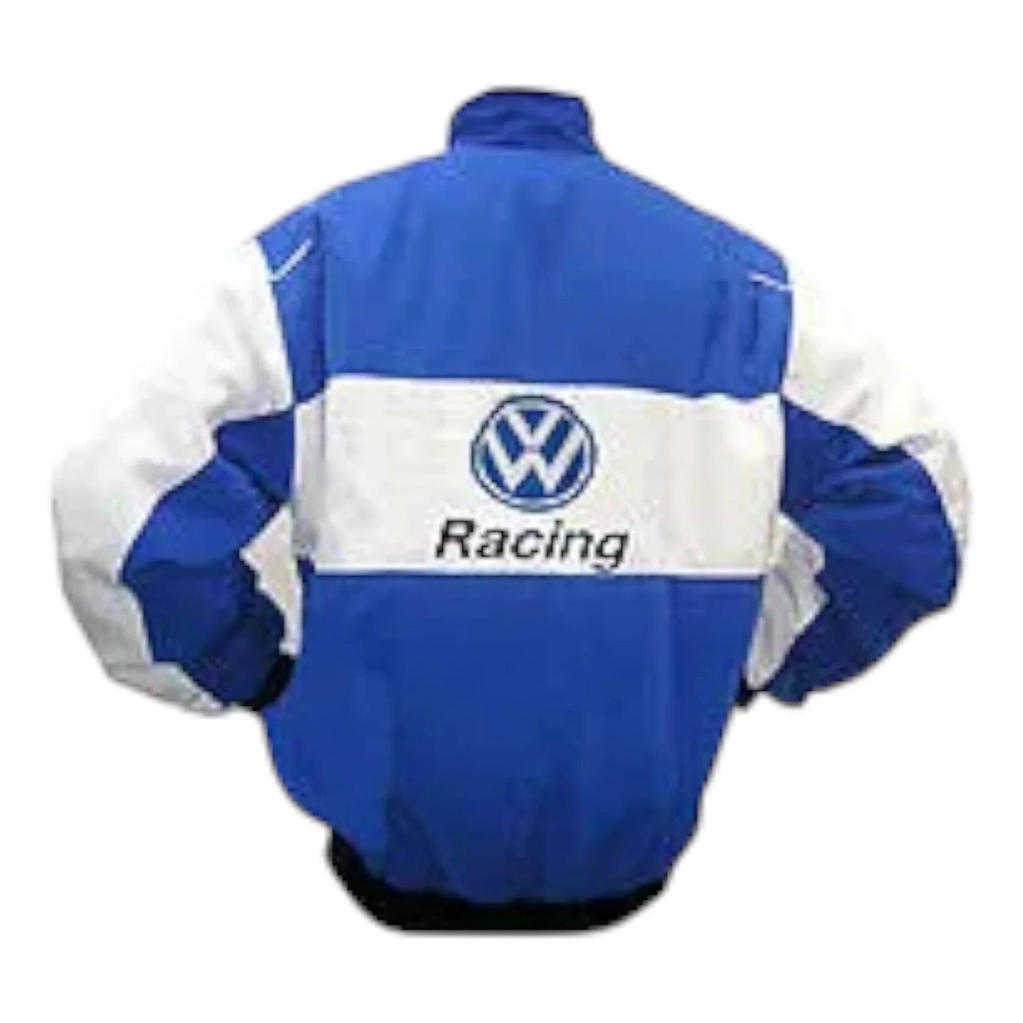 VW Volkswagen Sport Racing Jacket Blue and White