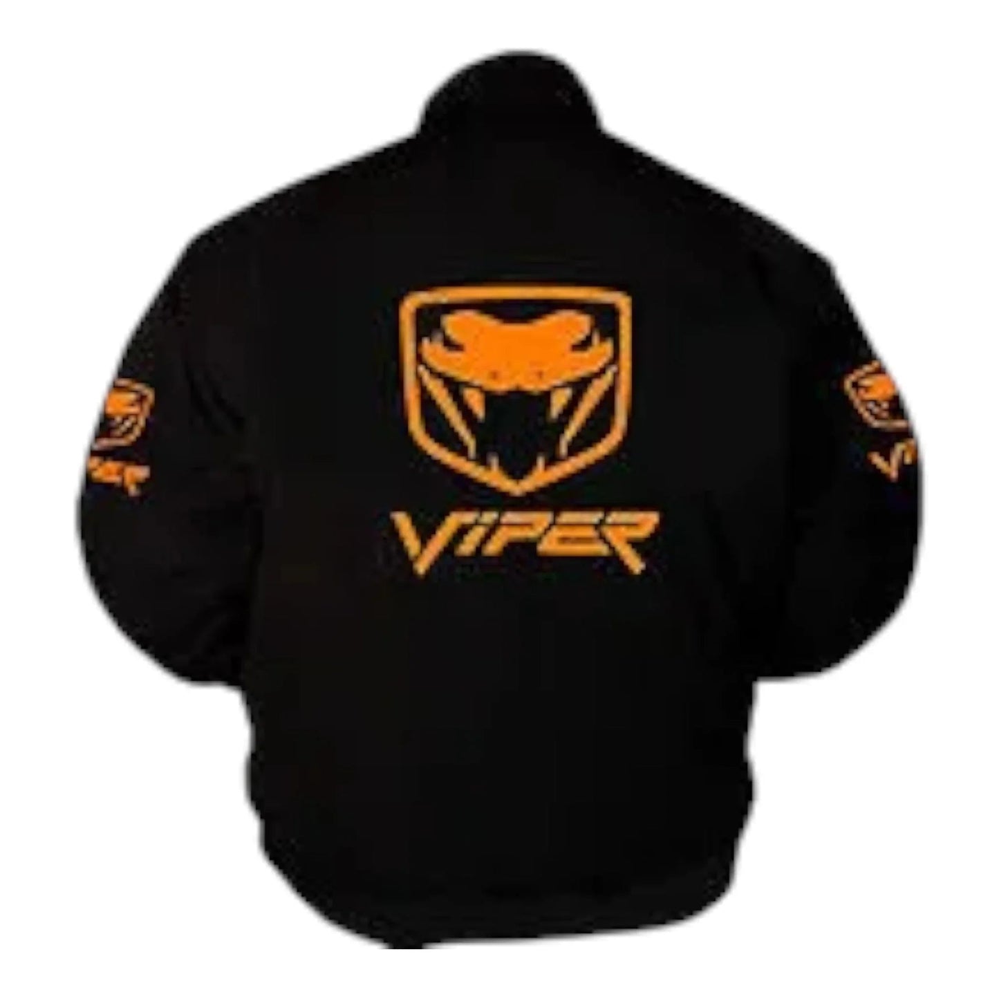 Viper Fangs Racing Jacket Black with Orange Embroidery