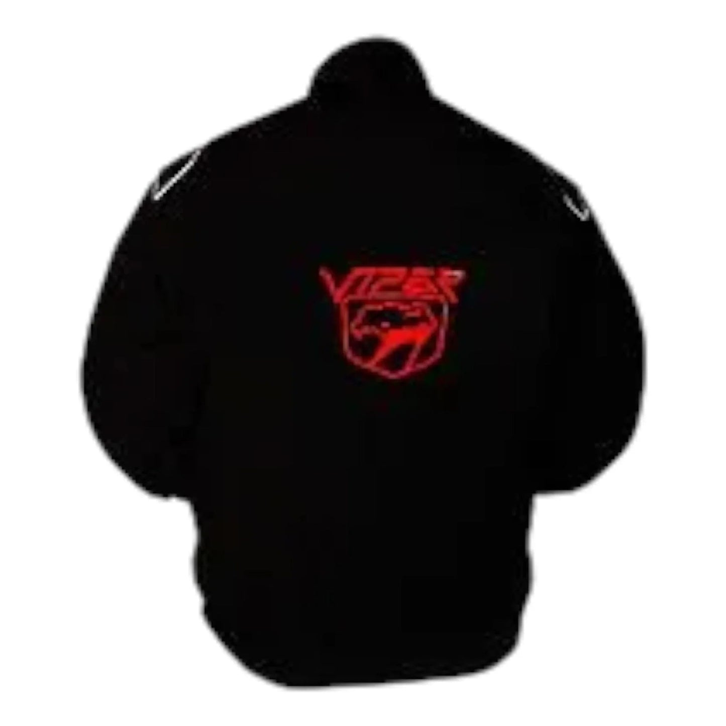 Viper Racing Jacket Black with White piping