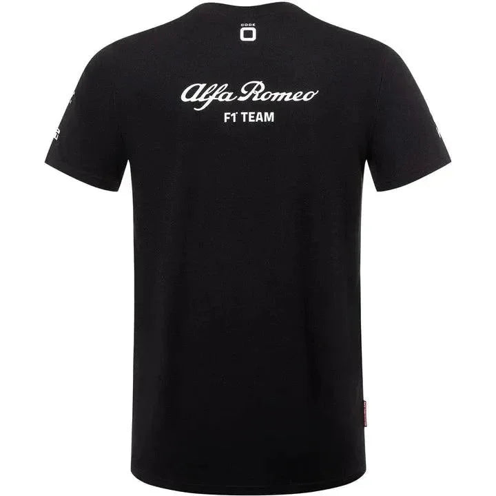 Alfa Romeo Racing F1 2023 Kids Team T-Shirt- Black - F1 Vintage Racewear