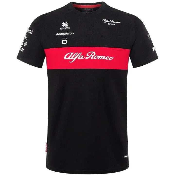 Alfa Romeo Racing F1 2023 Kids Team T-Shirt- Black - F1 Vintage Racewear