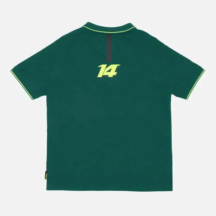 Aston Martin Cognizant F1 Kimoa Fernando Alonso Men's Lifestyle Polo-Shirt - Green - F1 Vintage Racewear