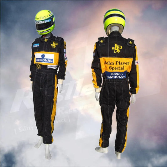 Ayrton Senna 1985 race suit Replica Team Lotus F1 - F1 Vintage Racewear