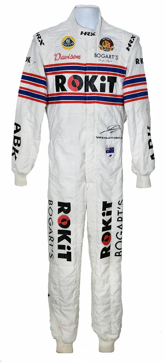 2019 James Davison Winning British GP Classic Team Lotus Masters F1 Suit - F1 Vintage Racewear