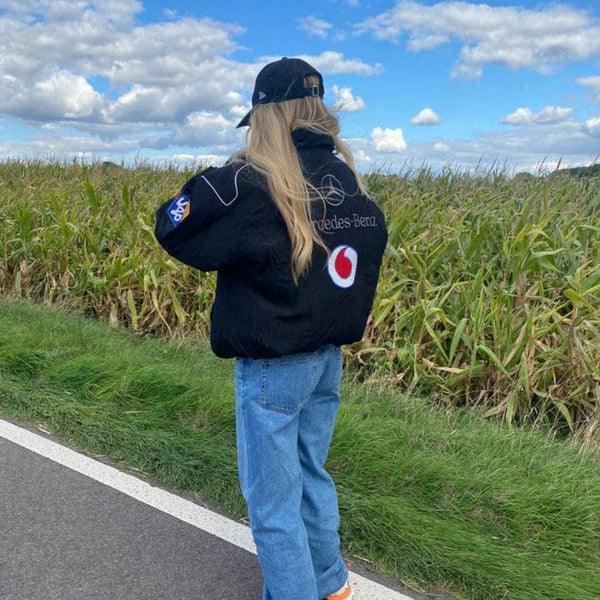 F1 Vintage Mercedes Jacket Black - F1 Vintage Racewear