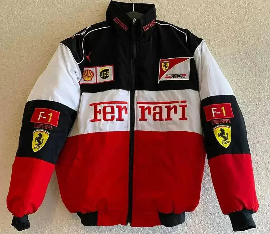 F1 Vintage Scuderia Ferrari Jacket White™ - F1 Vintage Racewear