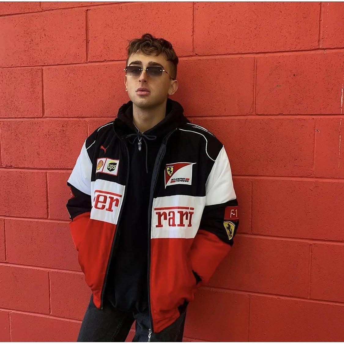 F1 Vintage Scuderia Ferrari Jacket White™ - F1 Vintage Racewear