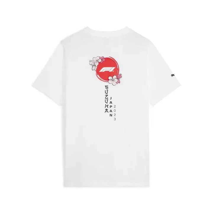Formula 1 Tech Limited Edition Suzuka Japan GP Puma T-Shirt - White/Black - F1 Vintage Racewear