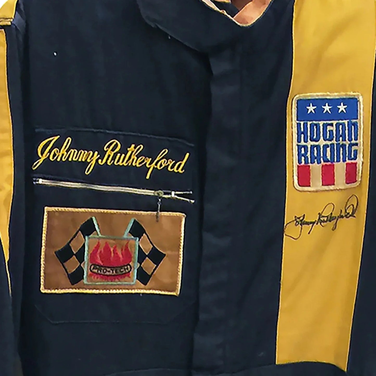 1974 Johnny Rutherford Signed Race Hogan Racing F5000 Suit - F1 Vintage Racewear