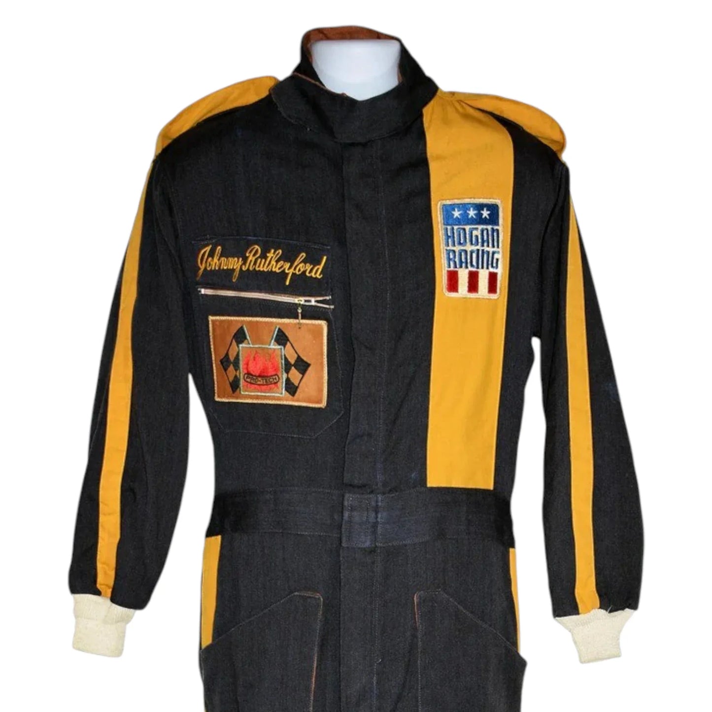 1974 Johnny Rutherford Signed Race Hogan Racing F5000 Suit - F1 Vintage Racewear