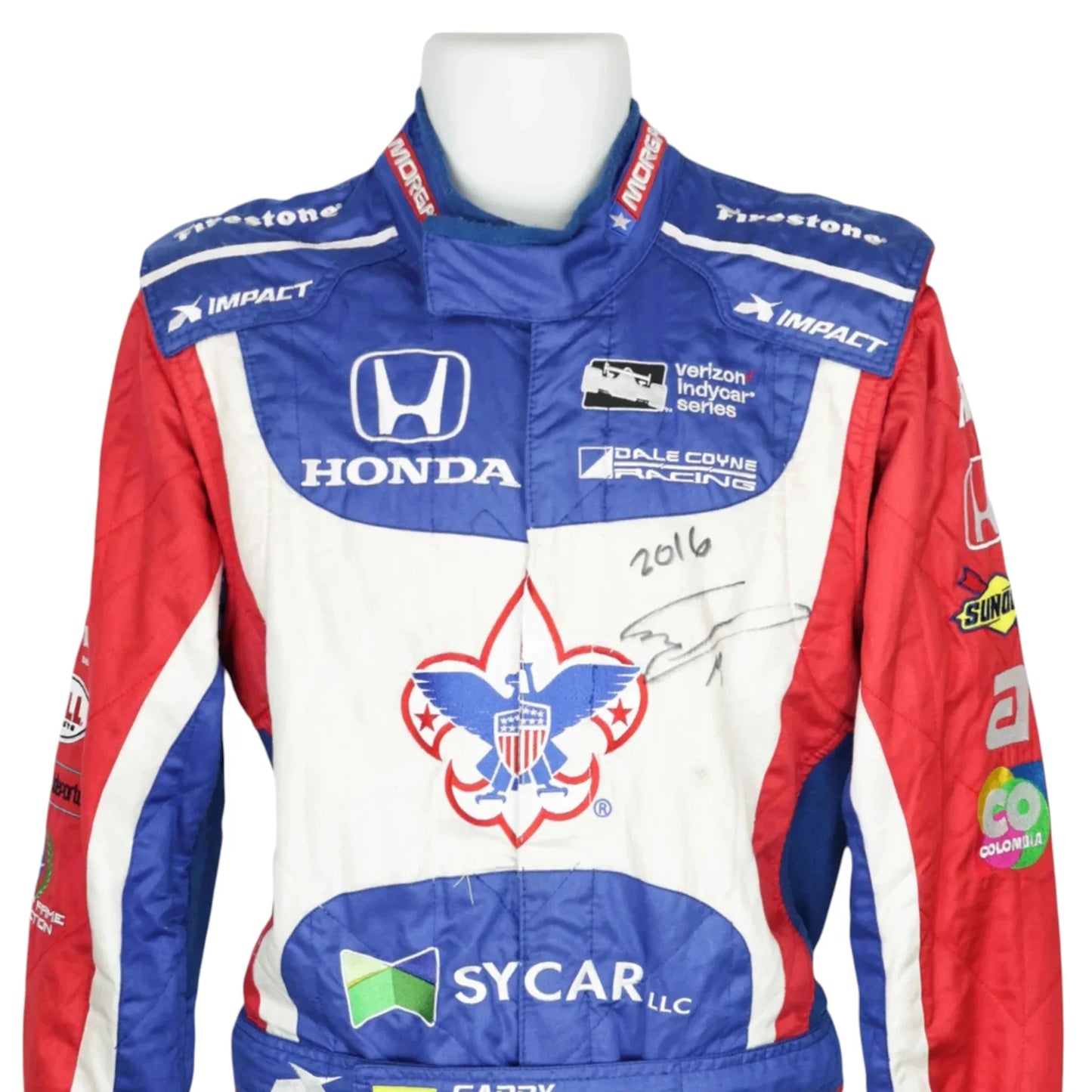 Gabby Chaves Signed Race Suit - 2016 IndyCar | Dale Coyne Racing - F1 Vintage Racewear