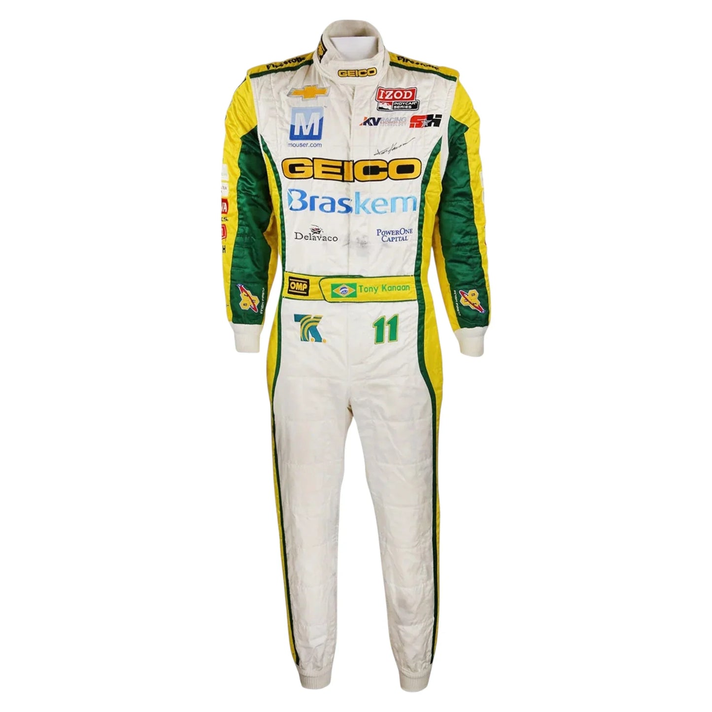 Signed 2012 Tony Kanaan KV Racing IndyCar Suit - F1 Vintage Racewear