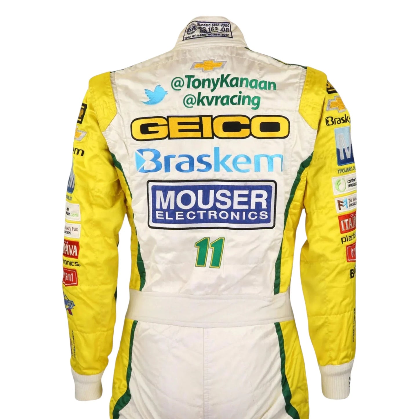 Signed 2012 Tony Kanaan KV Racing IndyCar Suit - F1 Vintage Racewear