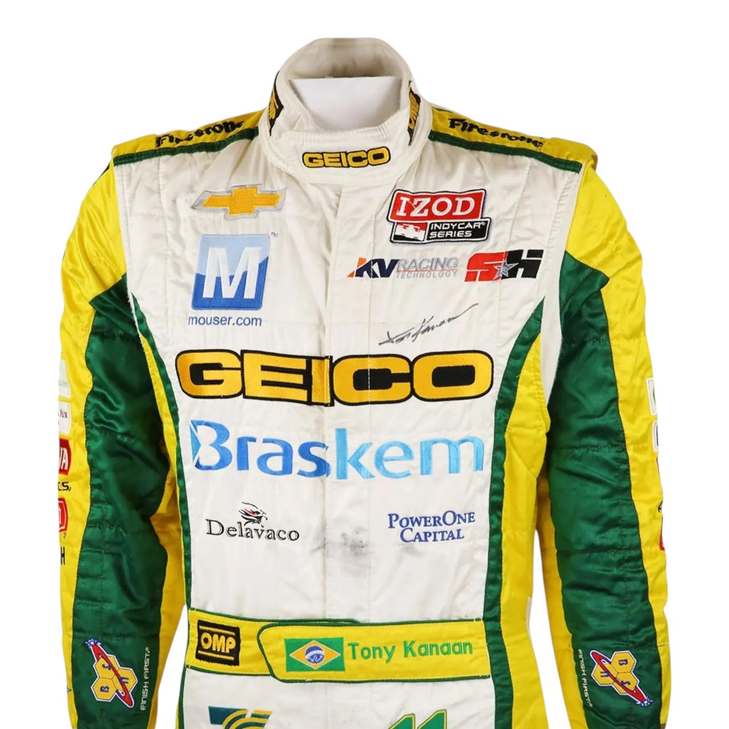 Signed 2012 Tony Kanaan KV Racing IndyCar Suit - F1 Vintage Racewear