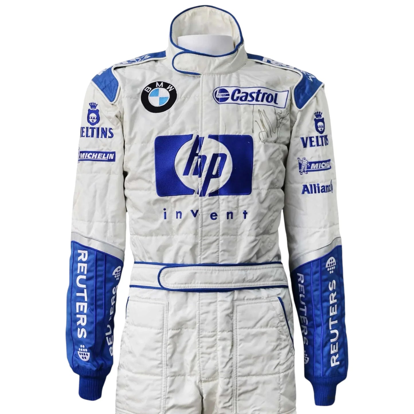2002 Juan Pablo Montoya Signed Williams-BMW Season F1 Pit Crew Suit - F1 Vintage Racewear